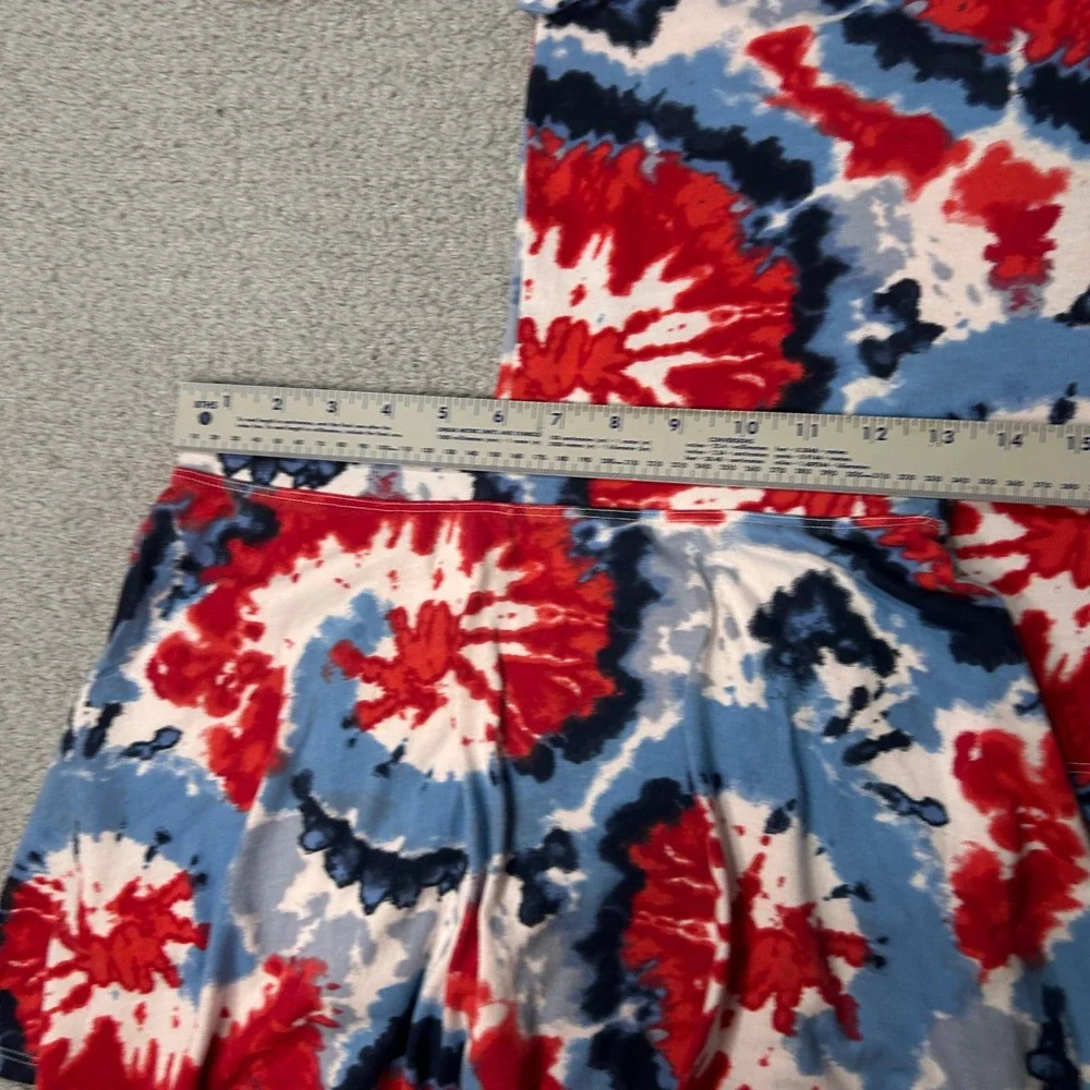 The Children's Place Skort Set Tie Dye XL 14 Red White Blue Americana July 4th - Picture 4 of 9